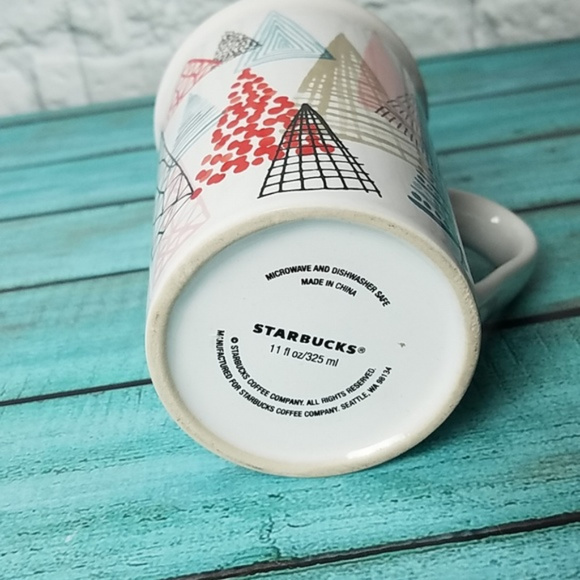 2018 STARBUCKS Christmas Trees Latte Mug 11 oz - Picture 5 of 5